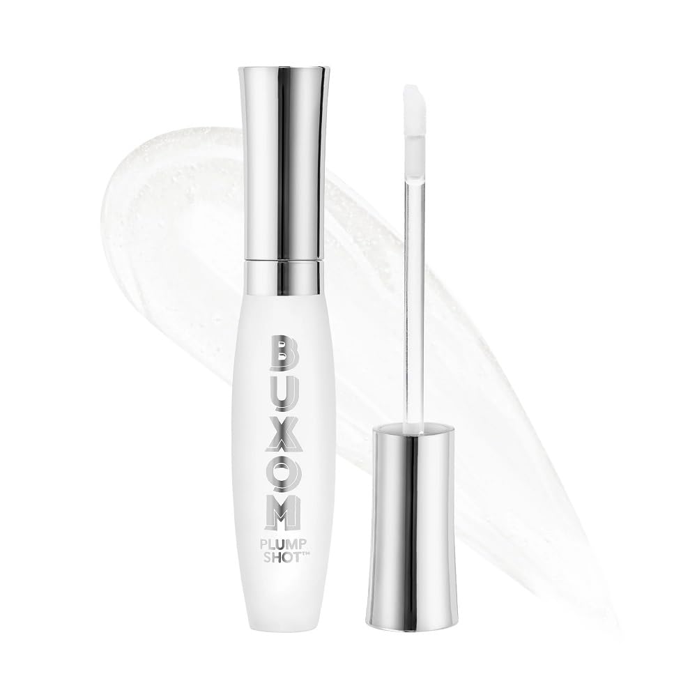 Buxom Women's Plump Shot Plumping Lip Serum - Shimmer Chrome Tints, Glossy - Filler (Clear) Beauty & Personal Care Buxom