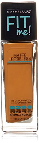 Maybelline New York Fit Me Matte Plus Pore Less Foundation, Cappuccino, 1 Fluid Ounce
