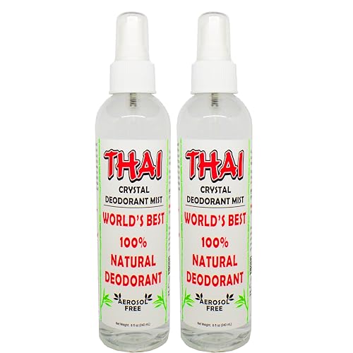 Thai Deodorant Stone Crystal Mist Natural Deodorant Spray 8 oz. Bundle, Pack of 2 Beauty and Personal Care Thai Deodorant Stone