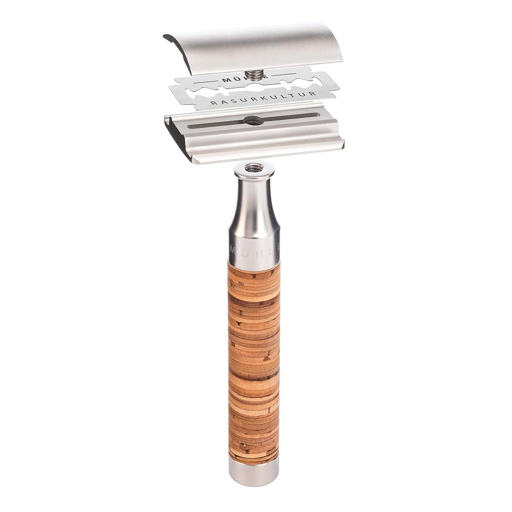 MÜHLE Rocca Stainless Steel Birch Bark Safety Razor Beauty and Personal Care MÜHLE