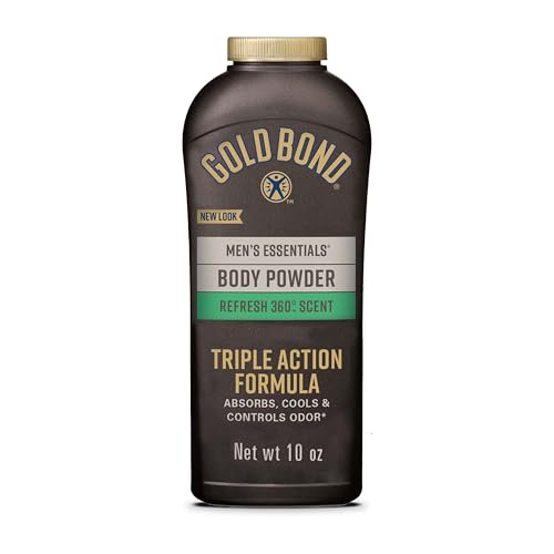 Gold Bond Men's Essentials Talc Free Body Powder, 10 oz., Refresh 360 Scent, Body Powder for Men, Wetness Protection Beauty & Personal Care Gold Bond