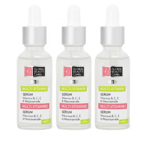 Global Beauty Care Multi-Vitamin Facial Serum, Hydrating Face Serum with Niacinamide & Vitamins B, C & E for Smoother, Healthy-Looking Skin Beauty & Personal Care Global Beauty Care