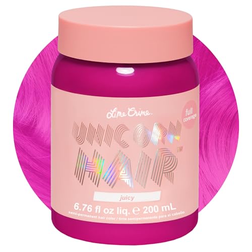 Lime Crime Full Coverage Unicorn Hair Dye, Juicy - Damage-Free Semi-Permanent Hair Color Conditions & Moisturizes - Temporary Hair Tint Kit Has Beauty and Personal Care Lime Crime Default Title