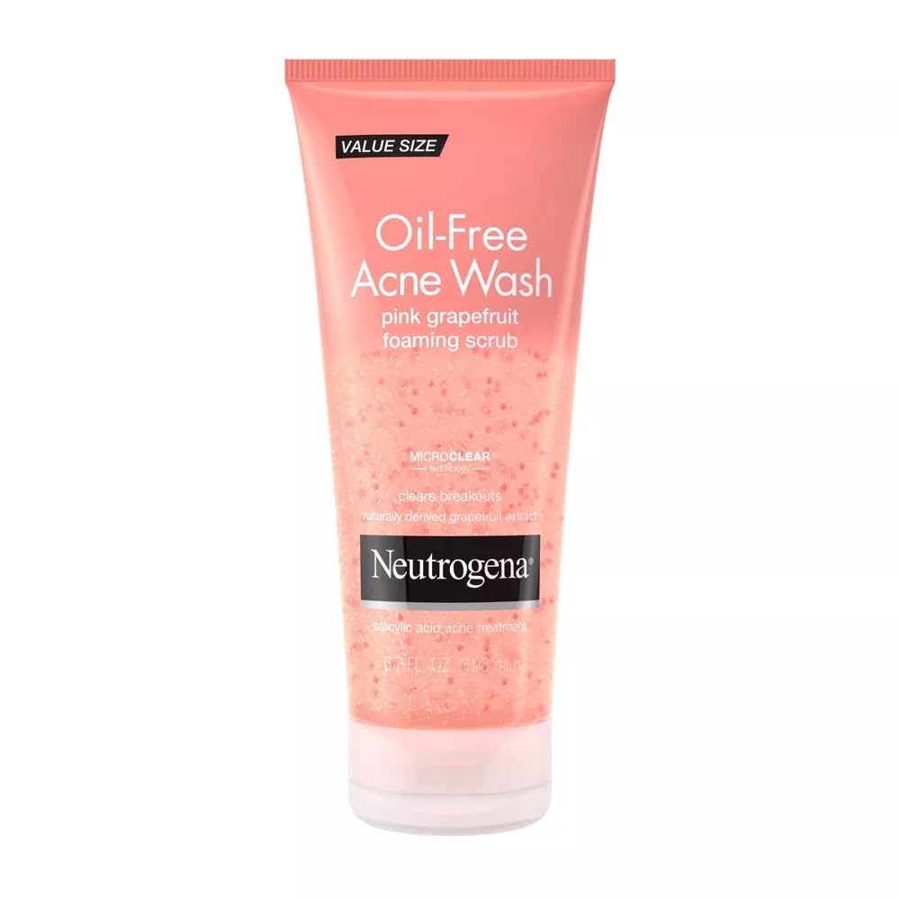 Neutrogena Oil Free Pink Grapefruit Acne Face Wash with Vitamin C for Breakouts - 6.7 fl oz Beauty & Personal Care Neutrogena