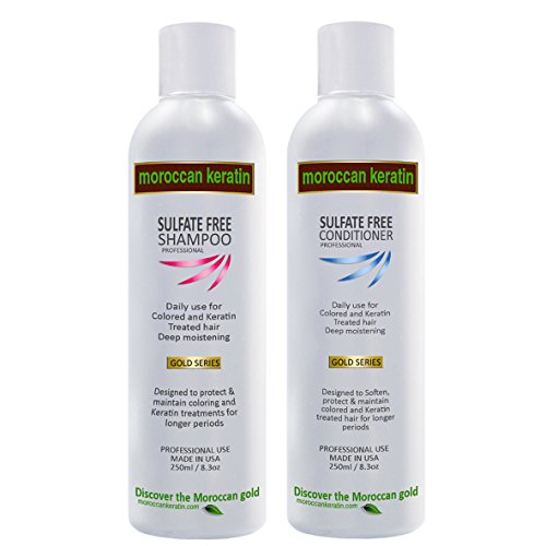 Moroccan Keratin Sulfate Free Shampoo & Conditioner Set Infused with Moroccan Argan Oil Beauty & Personal Care MOROCCAN KERATIN
