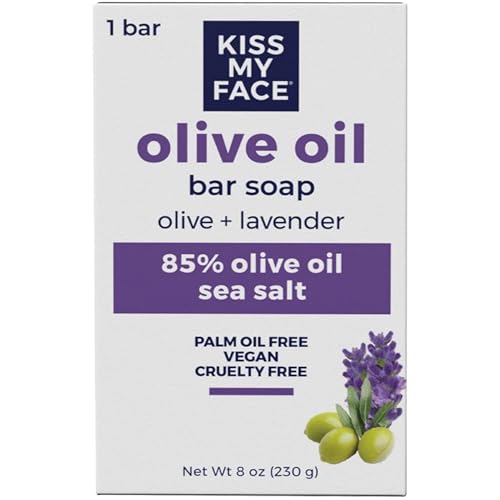 Kiss My Face Olive Oil & Lavender Bar Soap 8 oz (Pack of 2) Beauty & Personal Care Kiss My Face
