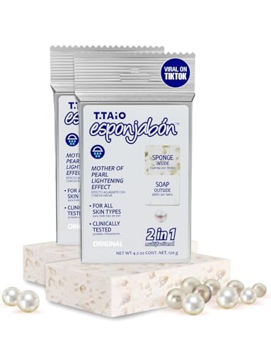 Esponjabon Mother of Pearl Soap Sponge - Cleansing Shower Scrubber - Cleaning Bath Wash Scrub - Oil Removal - Massage & Lather Foot, Elbow, & Face Beauty and Personal Care SENOR BANANA