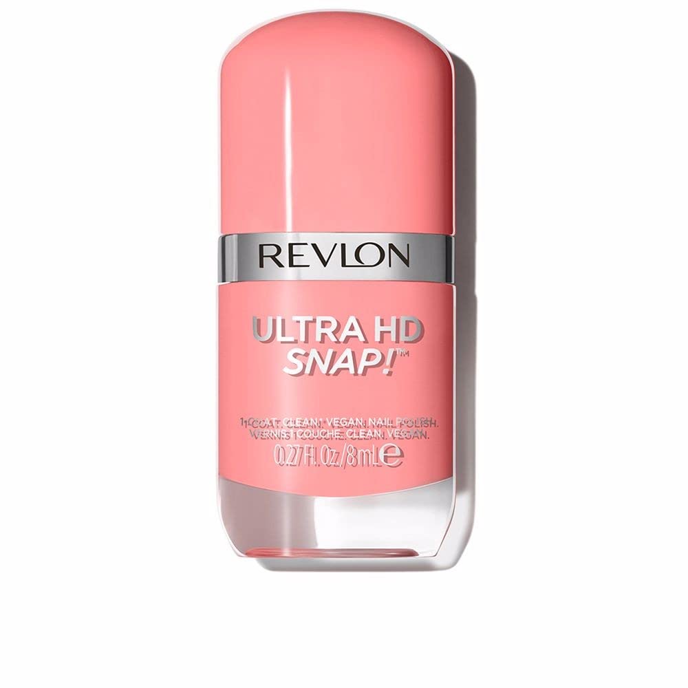 REVLON Ultra HD Snap Nail Color, Natural Rich Glossy Polish, 100% Vegan Formula, No Base or Top Coat Needed, 027 Think Pink, 0.27 fl oz Beauty & Personal Care REVLON