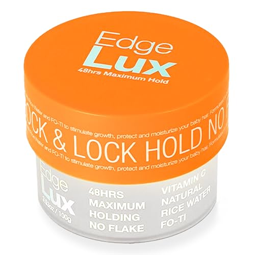Lux Collection Edge Control Gel for 4C Hair - 48 Hour Maximum Hold Edge Control, Edge Lux with Castor Oil, Keratin & Biotin, Non-Flaking Styling Gel Beauty & Personal Care Lux Collection