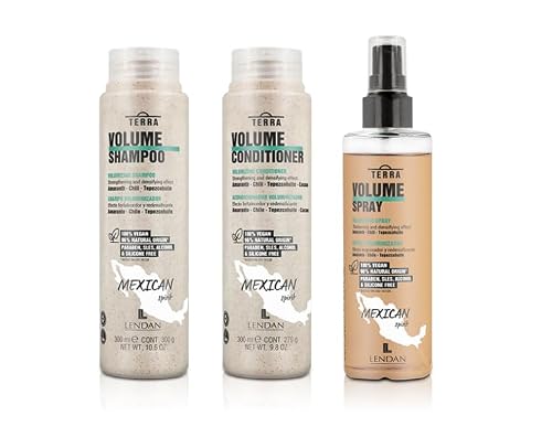 Lendan - Hair Volume Kit - Terra Mexican Spirit - Shampoo 300 ml + Conditioner 300 ml + Spray 200 ml Beauty & Personal Care Lendan
