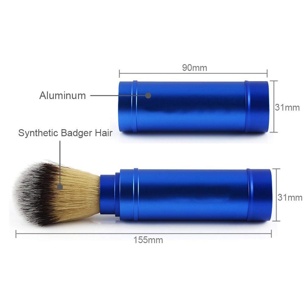 Shaving Brush for Men for Wet Shave with Cream and Soap, Portable Beard Brush, Suitable for Safety and Straight , Ideal Father's Day Gift for Dad or Beauty and Personal Care Walfront