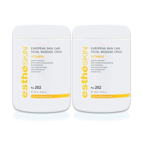 estheSKIN Facial Massage Cream for European Skin Care, 33.8 fl oz, 1000 ml (Vitamin, 2 Pack) Beauty & Personal Care estheSKIN