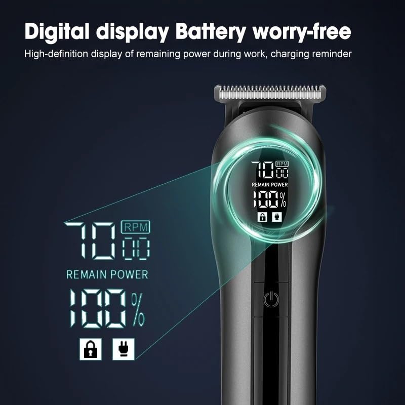 GLESVOWIO Hair Clippers for Men 6 in 1 Multifunctional Clipper with Digital Display High Power Electric Shaver Nose Trimmer Grooming Kit Beauty and Personal Care GLESVOWIO