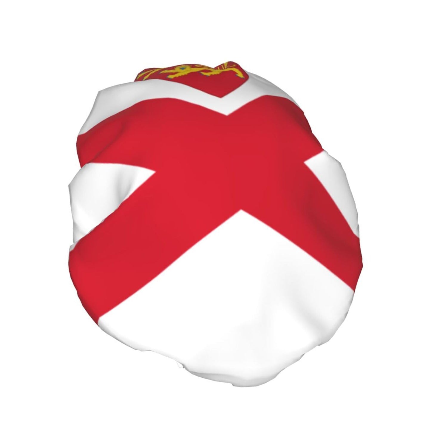 Jersey Flag Prints Shower Cap Double Layer Lined Waterproof Bathing Shower Hat Beauty and Personal Care Hayyett
