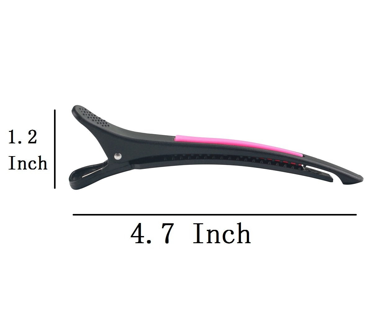 6Pcs/set Pinup Plastic Duck Bill Hair Clips for Sectioning Hair - Professional Non Slip Silicone band Clips Salon DIY Accessories Hairpins Hairgrip Beauty & Personal Care Liasun