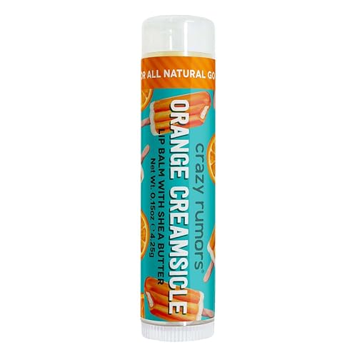 Crazy Rumors Orange Creamsicle Lip Balm. 100% Natural, Vegan, Plant-Based, Made in USA (1-Pack) Beauty & Personal Care Crazy Rumors