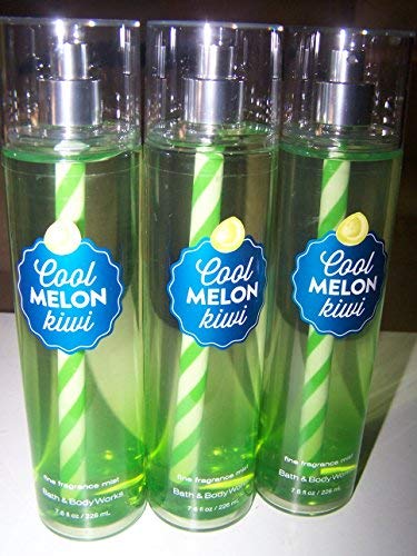 Lot of 3 Bath & Body Works Cool Melon Kiwi Fine Fragrance Mist 8 Fl Oz Each (Cool Melon Kiwi) Beauty & Personal Care Bath & Body Works