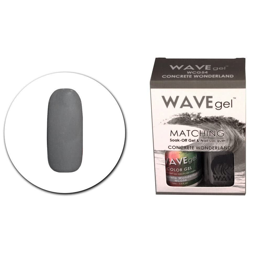 WAVEGEL Soak-0ff Gel & Nail Lacquer Matching Duo Set - Concrete Wonderland - WCG54-54 I 0.5 Oz