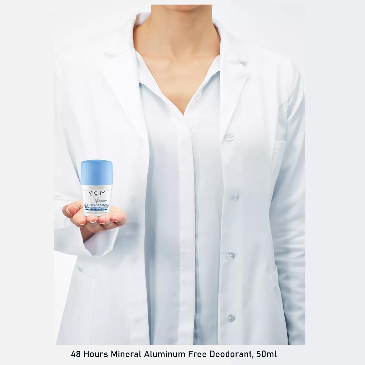 Mineral 48H Aluminum Free Deodorant, Roll-On 50 ml Deo - 15 Minerals of Volcanic Water For Anti-Odor Efficiency Up to 48 Hours Beauty and Personal Care DurbaLife