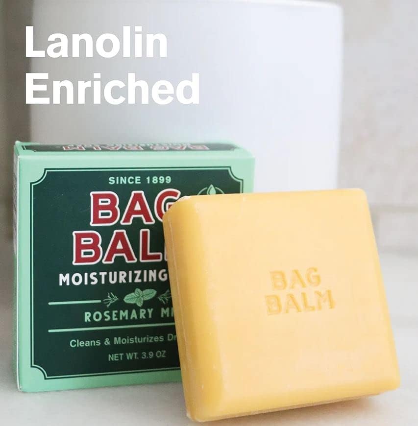 Bag Balm Mega Moisturizing Soap, Rosemary Mint Scent, 3.9 oz Per Bar (12 Bars) Beauty & Personal Care Bag Balm