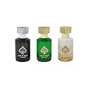 Jo Milano Game of Spades TOPAZ, EMERALD and DIAMOND 3 pcs 30ml Parfum spray Diamond Collection SET for Unisex NEW Beauty & Personal Care Jo Milano