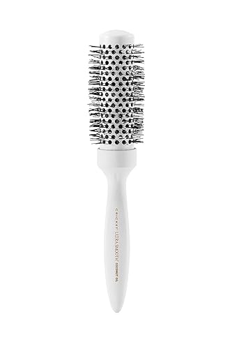 Cricket Ultra Smooth Coconut Thermal Hair Brush - 1.5” Ceramic Barrel, Coconut Oil and Keratin-Infused, Anti-Static Heat-Resistant Bristles, Textured Beauty & Personal Care Cricket