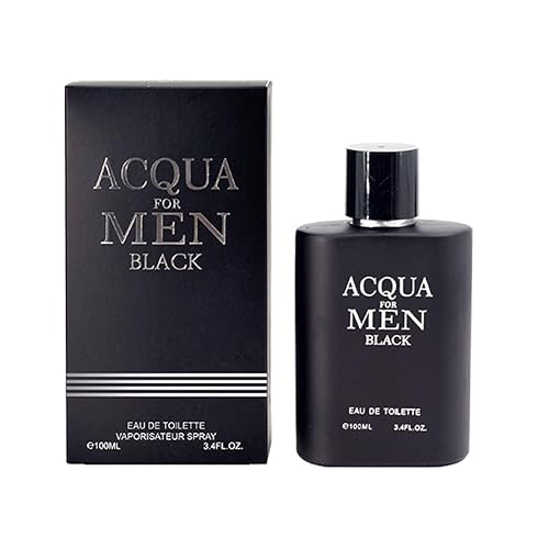 EBC Perfume Acqua Black Men Perfume 100ml Eau De Parfum Vaporisateur Spray - Long Lasting, Sea Notes, Bergamot, Oil From France ! Beauty & Personal Care EBC Perfume