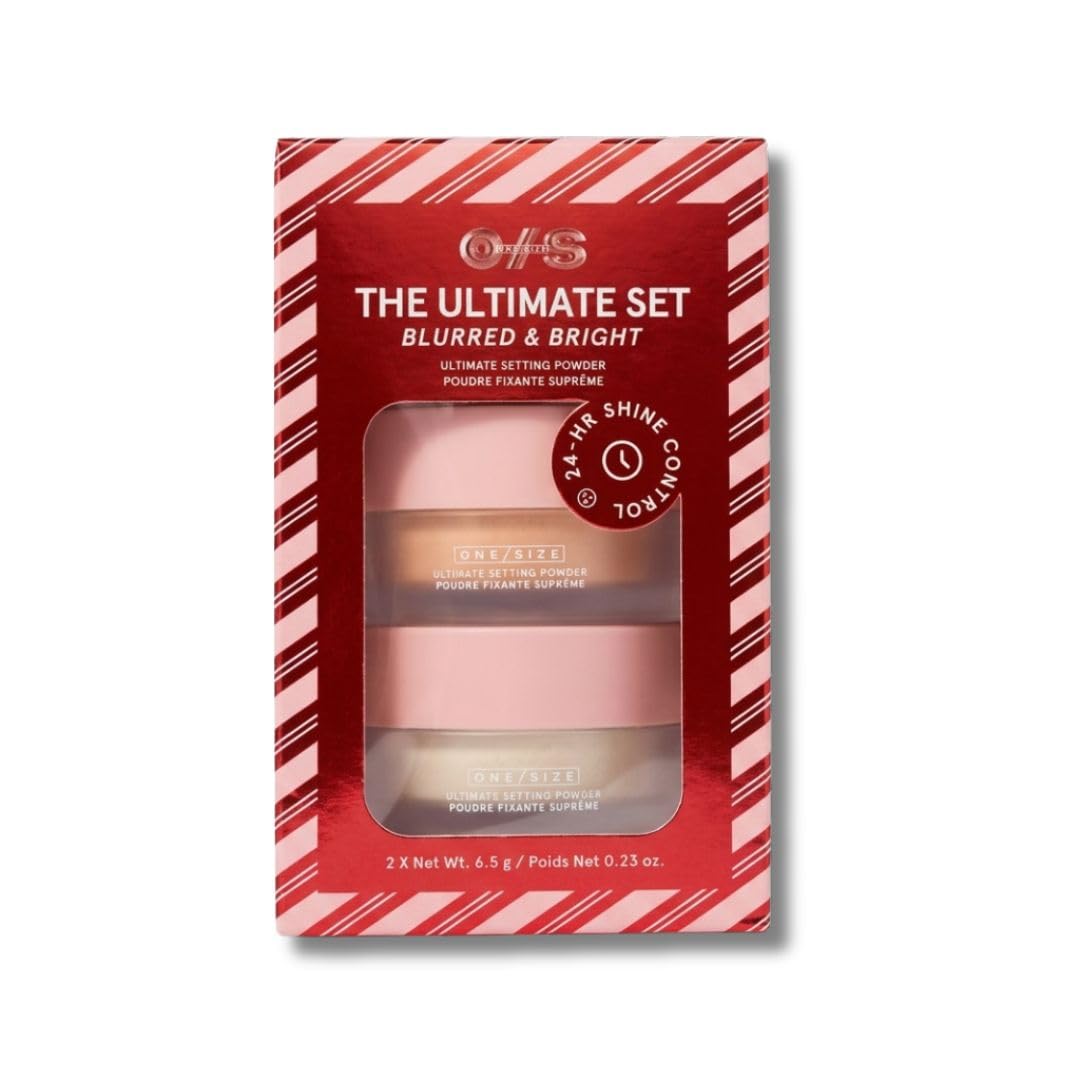 ONE/SIZE The Ultimate Set Blurred & Bright Setting Powder Duo - Translucent & Ultra Pink - 2 x 6.5 g / 0.23 oz - Mini Loose Powders for 24-Hour Shine
