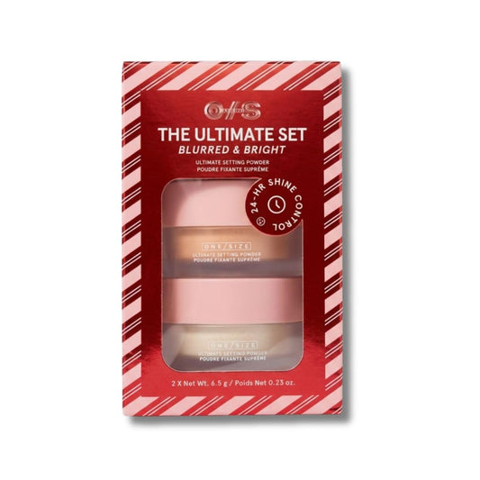 ONE/SIZE The Ultimate Set Blurred & Bright Setting Powder Duo - Translucent & Ultra Pink - 2 x 6.5 g / 0.23 oz - Mini Loose Powders for 24-Hour Shine