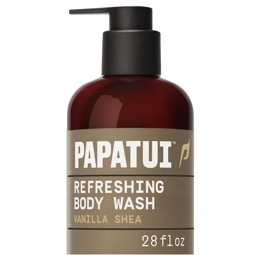PAPATUI by Dwayne Johnson Refreshing Body Wash for Men | Exfoliating, Hydrating & Made with Coconut Oil | Vanilla Shea | 28 oz Beauty & Personal Care PAPATUI