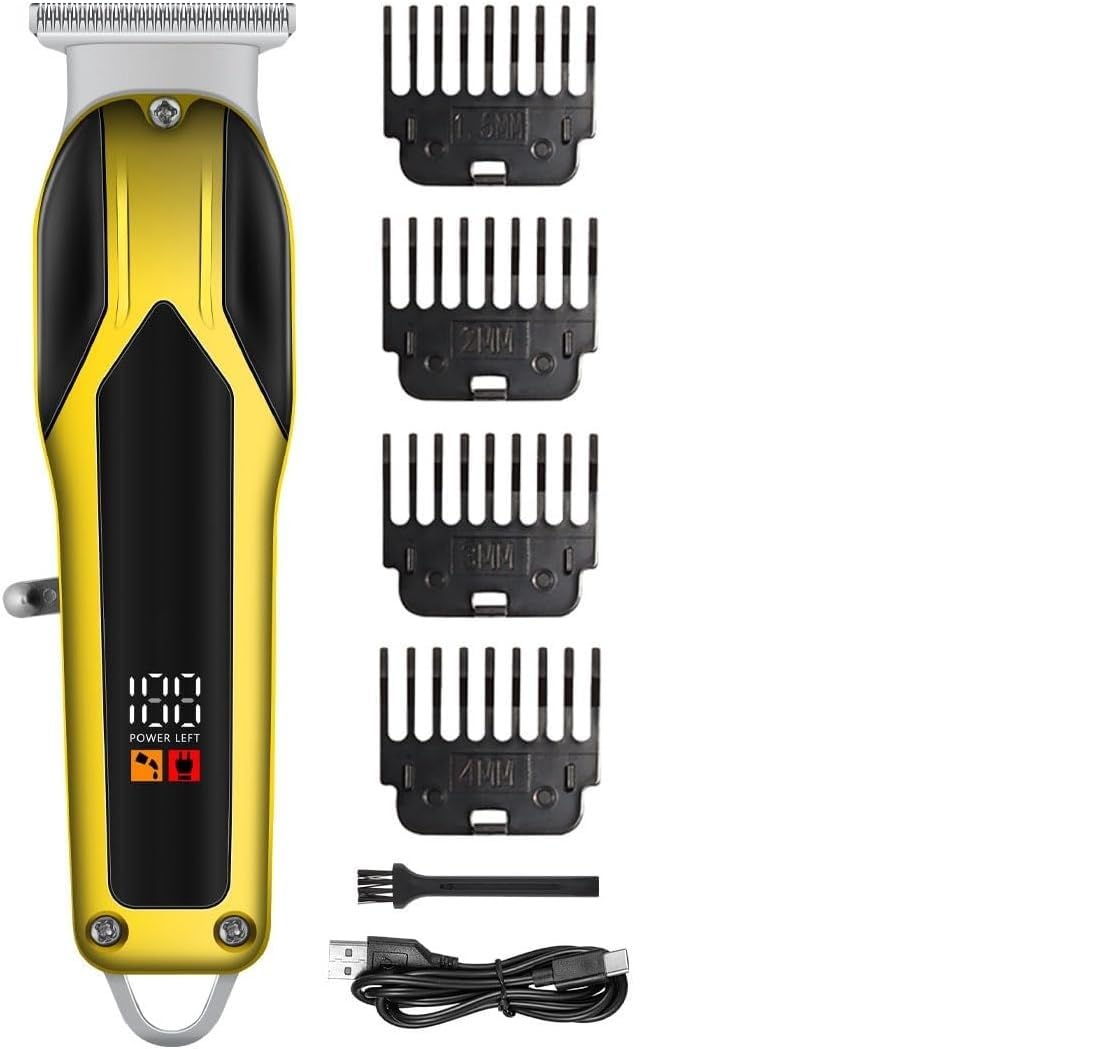 QDKVTNDJZ Hair Clippers for Men, Professional Cordless Beard Trimmer with Power Motor & Smart LCD, Quiet, Perfect for Kids, Bearded, Women & Barbers Beauty and Personal Care QDKVTNDJZ