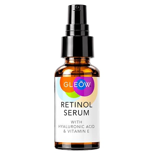 GLEOW Retinol Serum for Face with Hyaluronic Acid and Vitamin E, Gentle Retinol Face Serum Targets the Appearance of Fine Lines and Wrinkles, 2oz Beauty & Personal Care GLEOW