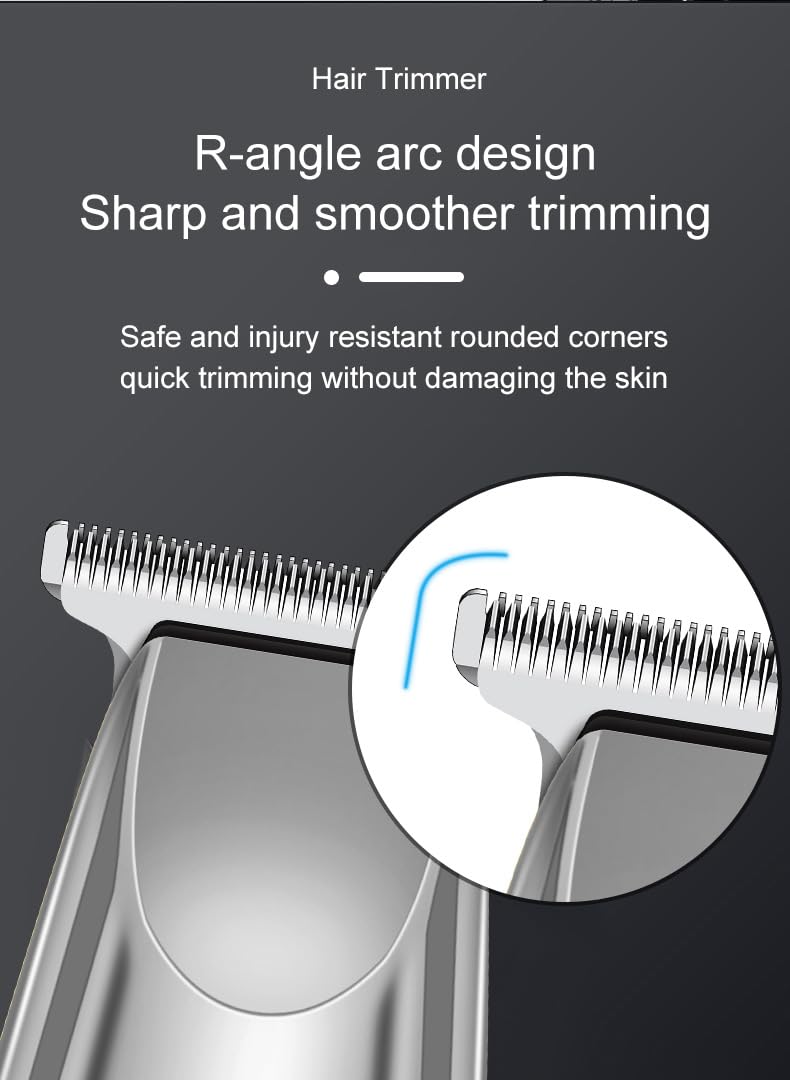 Professional Hair Clipper Set Digital Display Trimmer Kit with 4 Limit Combs 6500RPM Power Motor Cordless Rechargeable Haircutting Tool for Fammily Beauty and Personal Care GLESVOWIO