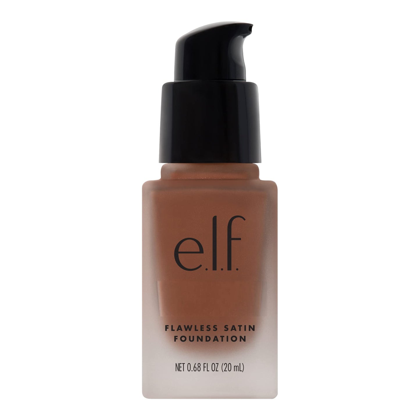 e.l.f. Flawless Satin Foundation, Lightweight & Medium Coverage, Semi-Matte Finish, Vegan , Chocolate, 0.68 Fl Oz (20mL) Beauty & Personal Care e.l.f.