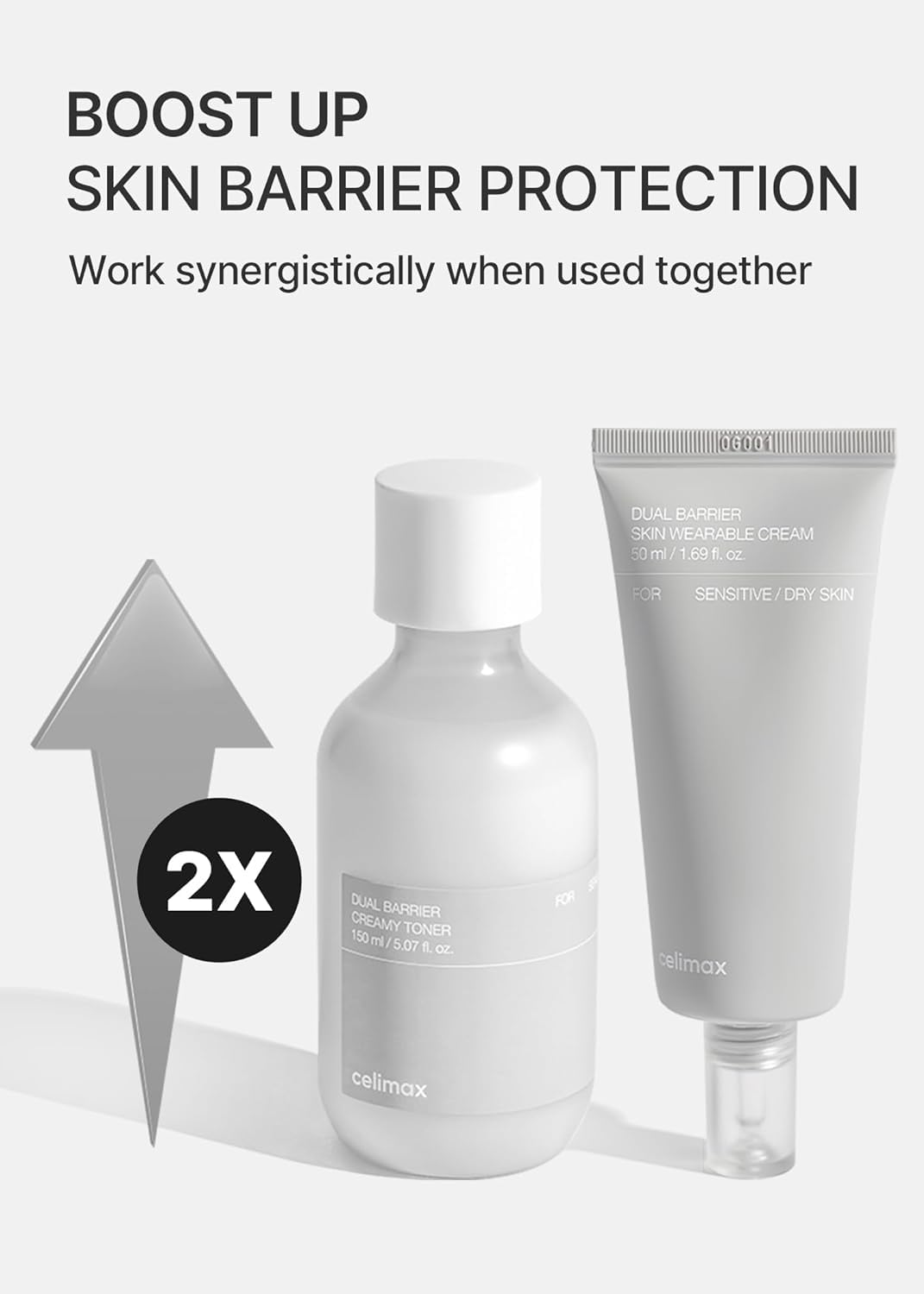 celimax Dual Barrier Trial Kit Travel Size, Gift Set | with Ceramides, Peptide, Oil & Alcohol Free, Facial Astringent, Long Lasting, Travel Size Beauty and Personal Care celimax