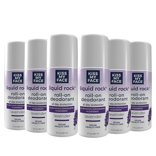 Kiss My Face Liquid Rock Roll-On Deodorant, Lavender - Aluminum Chlorohydrate Free Deodorant For Women And Men - With Added Willow Bark And Mineral Beauty and Personal Care Kiss My Face