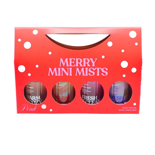 Victoria's Secret PINK Merry Mini Body Mist Gift Set - Warm & Cozy & Fresh & Clean Scents - 4-Piece Travel Size Collection (2.5 fl oz Each) Beauty & Personal Care Victoria's Secret