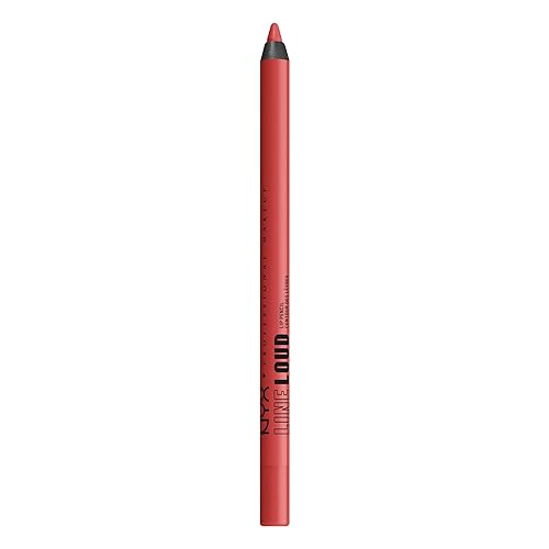 NYX PROFESSIONAL MAKEUP Line Loud Lip Liner, Longwear and Pigmented Lip Pencil with Jojoba Oil & Vitamin E - Rebel Red (Warm Red) Beauty & Personal Care NYX PROFESSIONAL MAKEUP