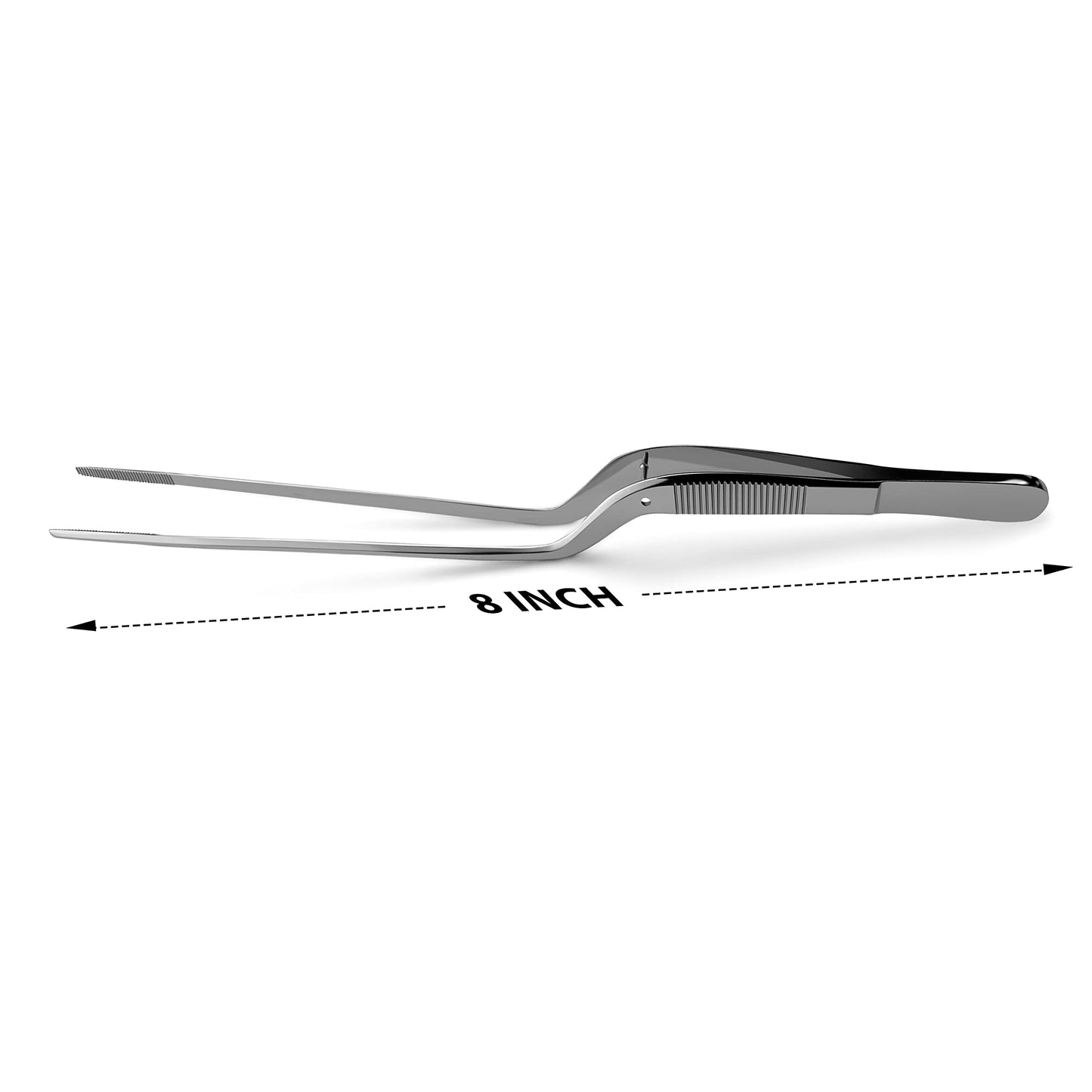Luca Ear Adson Bayonet Shape Tweezer Forceps Stainless Steel (Bayonet Shape, 8") Beauty and Personal Care SURGICAL ONLINE