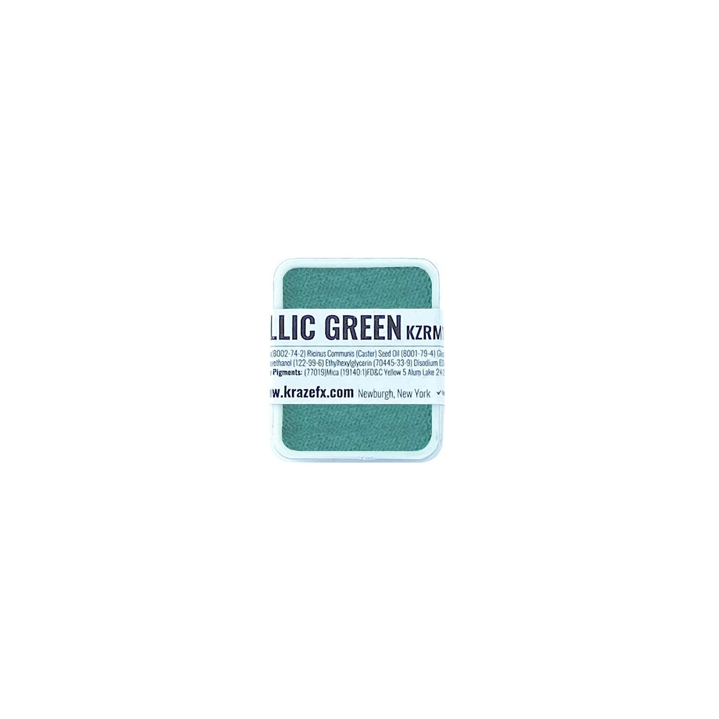 Kraze FX Face Paint Palette Refill - Metallic Green (6 gm) - Hypoallergenic, Non-Toxic, Water Activated Professional Face & Body Painting Makeup Beauty & Personal Care Kraze FX
