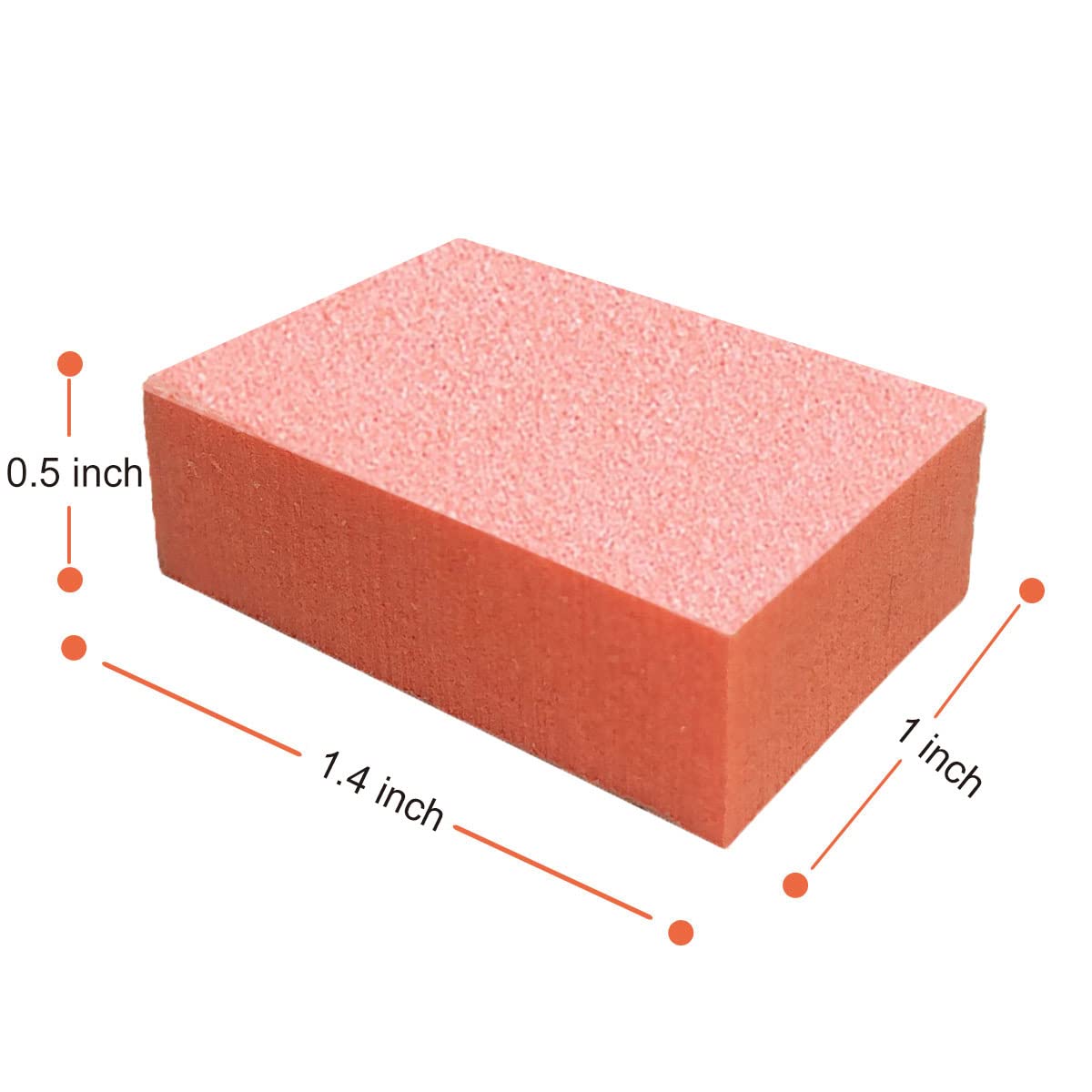 MARYTON Nail Buffer Mini Block Files, 80/100 Grit for Acrylic Nails, 130 Count (Orange) Beauty & Personal Care MARYTON
