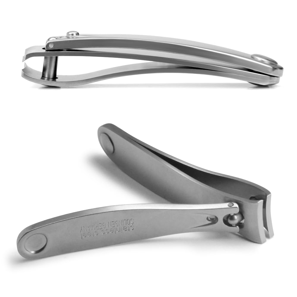 GERMANIKURE Professional Large Nail Clipper (8 cm) - FINOX Surgical Stainless Steel Manicure and Pedicure Tools in Leather Case- Ethically Made Beauty & Personal Care GERmanikure