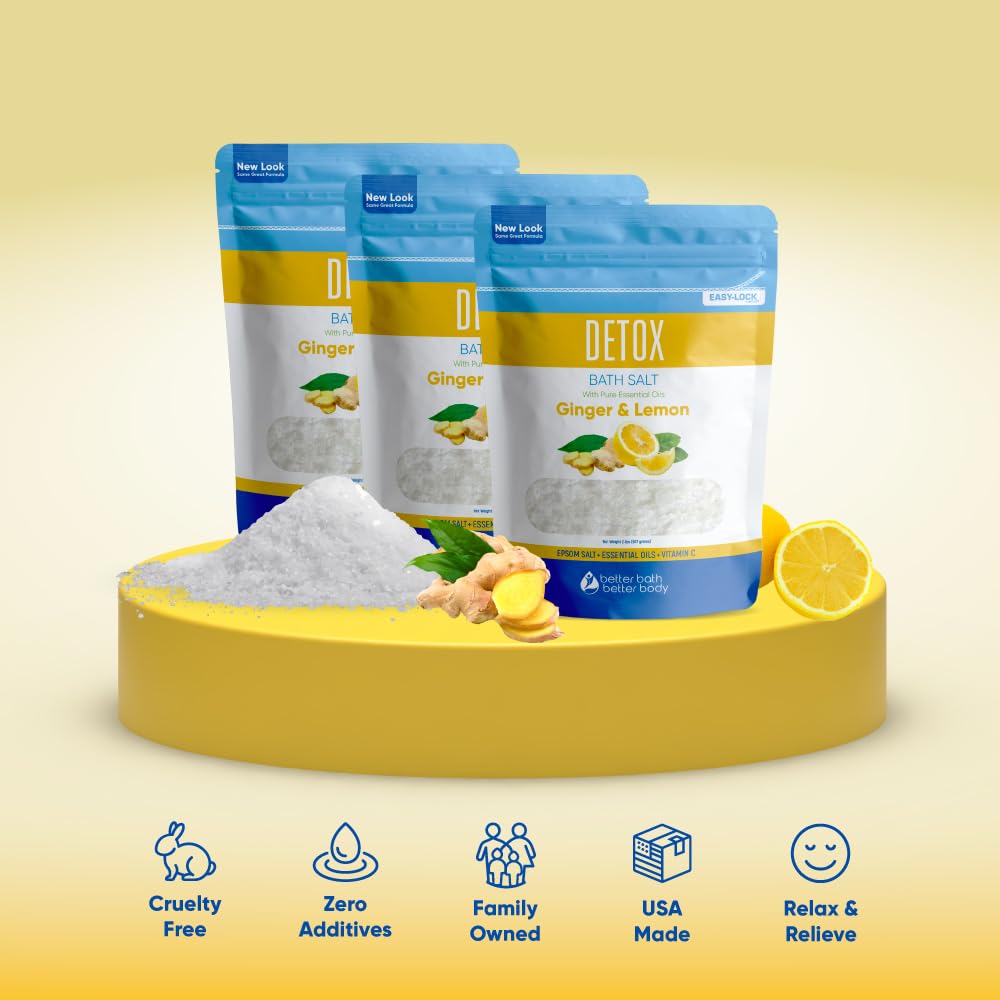 Detox Bath Salt (3-Pack) 2-Lbs Each, 6-Lbs Total Beauty & Personal Care Better Bath Better Body