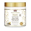 African Pride Moisture Miracle Max Hold Styling Gel with Black Castor Oil& Jojoba Oil - 18 fl oz (Pack of 2) Beauty & Personal Care African Pride
