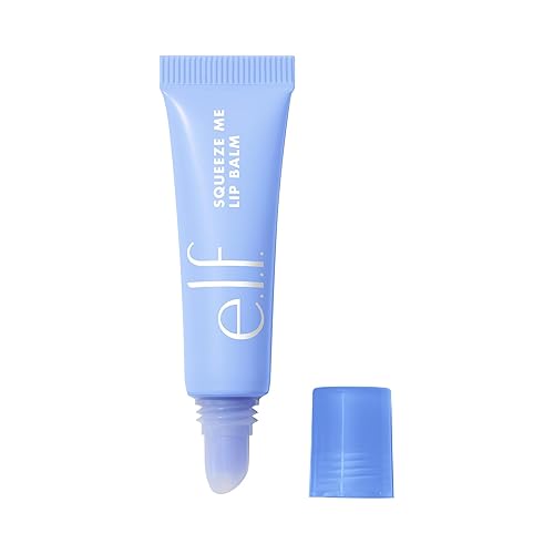 e.l.f. Squeeze Me Lip Balm, Moisturizing Lip Balm For A Sheer Tint Of Color, Infused With Hyaluronic Acid, Vegan , Blueberry Beauty & Personal Care e.l.f.