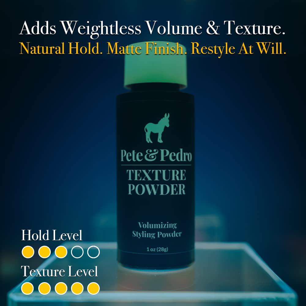 Pete & Pedro TEXTURE POWDER - Texturizing and Volumizing Styling Powder For Men & Women | Adds Mega Volume & Texture, Matte Finish, Root Lifting Beauty & Personal Care Pete & Pedro