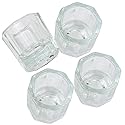 PandaSpa 2 Pieces Dappen Dish Crystal Bowl Glass Acrylic Nail Liquid Powder Nail Art (Pack of 4) Beauty & Personal Care Pandaspa