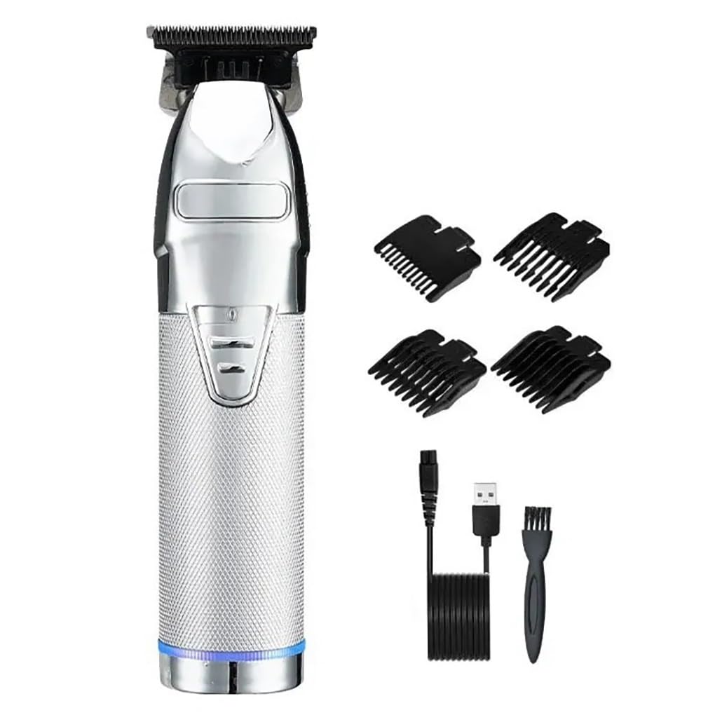GLESVOWIO Hair Clippers for Men Professional Trimmer for Barber Rechargeable Clipper Cordless HairCutting Powerful Machine Beard(Withbox Silver) Beauty and Personal Care GLESVOWIO