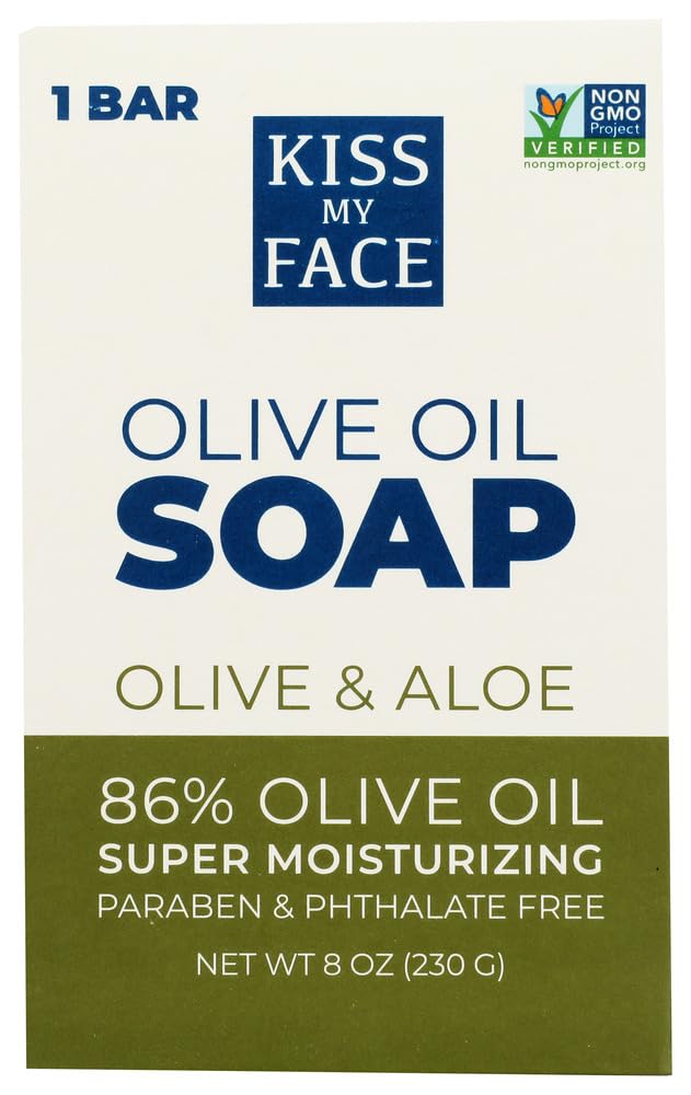 Kiss My Face Soap Bar Olive & Aloe 8oz (2 Pack) Beauty & Personal Care Kiss My Face