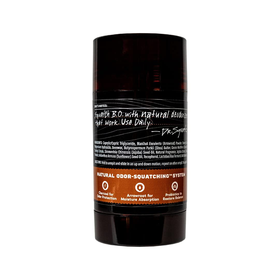 Dr. Squatch Natural Deodorant for Men - Odor-Squatching Men's Deodorant Aluminum Free - Wood Barrel Bourbon 2.65 oz (1 Pack) Beauty and Personal Care Dr. Squatch